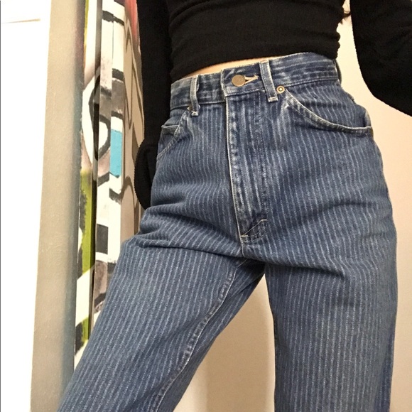 Old school pinstripe lee jeans Clearance